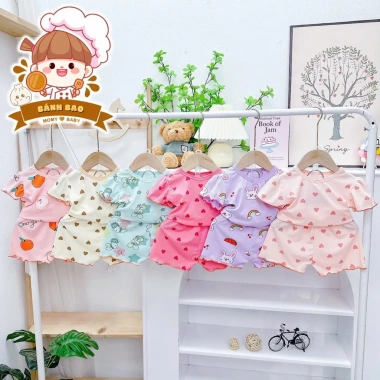 Freeship + Voucher Cộc Tay Thun Tăm Lạnh Siêu Thoáng Mát 6-16kg Cho Bé Trai và Gái 4