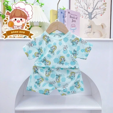 Freeship + Voucher Cộc Tay Thun Tăm Lạnh Siêu Thoáng Mát 6-16kg Cho Bé Trai và Gái 10