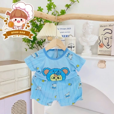 Freeship Voucher Cộc Tay Thun Tăm Lạnh Siêu Thoáng Mát 6-17kg Bé Trai Bé Gái 22.200đ 8