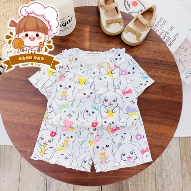 [Freeship + Voucher] Cộc Tay Thun Tăm Lạnh Siêu Thoáng Mát 9-17kg Cho Bé Trai Bé Gái 5