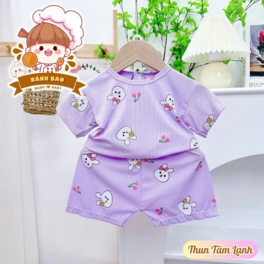 [Freeship + Voucher] Cộc Tay Thun Tăm Lạnh Siêu Thoáng Mát 9-17kg Cho Bé Trai Bé Gái 8