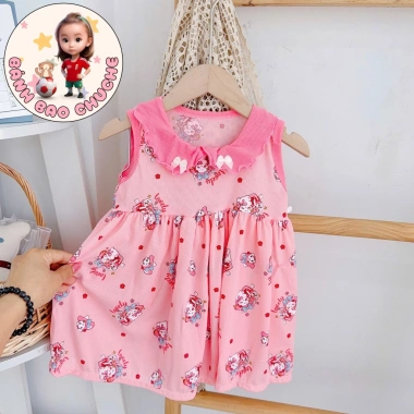 Freeship Voucher Cộc Tay Thun Tăm Lạnh Thoáng Mát Cute Bé Gái 6-16kg 32.200₫
