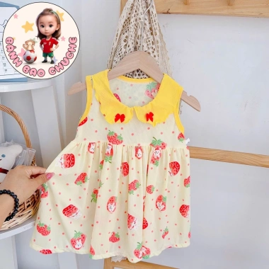 Freeship Voucher Cộc Tay Thun Tăm Lạnh Thoáng Mát Cute Bé Gái 6-16kg 32.200₫