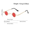 Fudeshe râm tròn nhỏ, kính gọng kim màu kẹo Punk, Mini Ins UV400 - Giá 31.860 VND 2