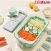 Full Set Nạo Rau Củ Quả Y Hình Rổ Inox 304 Không Gỉ - Đa Năng, Hộp Đựng - 195k
