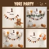 Full Set Trang Trí Sinh Nhật Tone Nâu Số Tuổi Đáng Yêu cho Bé và Người Lớn - Yori Party 99.750 VND