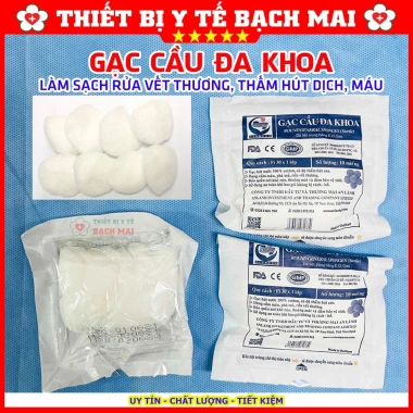 Gạc Cầu Đa Khoa Fi30 10 miếng - Rửa Vết Thương, Thấm Hút Dịch Máu, 13.000₫ 3 Gạc Cầu Đa Khoa Fi30 10 miếng - Rửa Vết Thương, Thấm Hút Dịch Máu, 13.000₫ 3