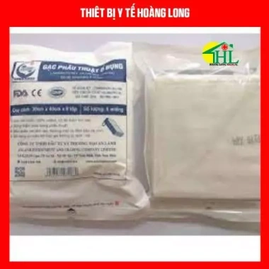 Gạc phẫu thuật ổ bụng vô trùng 30x40cm 6 lớp - Túi 5 miếng, giảm giá 40.000₫
