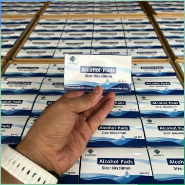 Gạc tẩm cồn Lugmed 100m - Hộp 100m, giảm giá 19.000₫, chăm sóc vết thương nhanh 2 Gạc tẩm cồn Lugmed 100m - Hộp 100m, giảm giá 19.000₫, chăm sóc vết thương nhanh 2