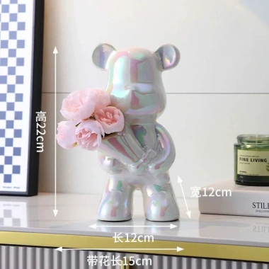 Gấu Bearbrick Lọ Hoa Gốm Sứ – Trang Trí Nhà Cửa, Quà Tặng Đẳng Cấp, Giá 99.000₫