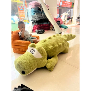 Gấu Bông Cá Sấu Lông Xù Siêu To Khổng Lồ - Đa Kích Thước 1m2‑2m, Giá Ưu Đãi 312k