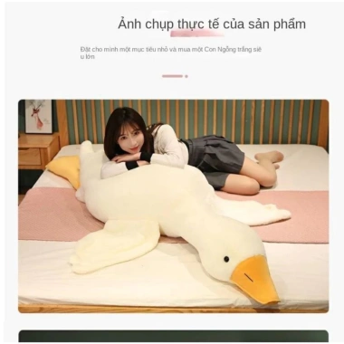 Gàu Bông Con Vịt Nhội Bông Mềm Mận Gối Ôm Độ Chời Dễ Thuống Hình Con Ngỗng Cao Cấp Mới 279k