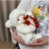 Gấu Bông Cừu Trắng Ôm Bó Hoa Hồng + Mũ 2in1 - Quà Valentine, Người Yêu, Giá 52.000 VND 2