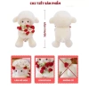 Gấu Bông Cừu Trắng ôm Hoa Hồng Valentine Quà Tặng Người Yêu Ấm Áp, Dễ Thương 6