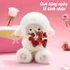 Gấu Bông Cừu Trắng ôm Hoa Hồng Valentine Quà Tặng Người Yêu Ấm Áp, Dễ Thương 7
