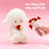 Gấu Bông Cừu Trắng ôm Hoa Hồng Valentine Quà Tặng Người Yêu Ấm Áp, Dễ Thương 8