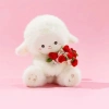 Gấu Bông Cừu Trắng ôm Hoa Hồng Valentine Quà Tặng Người Yêu Ấm Áp, Dễ Thương 10