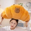 Gấu Bông Gối Ôm Capybara Bánh Sừng Bò – Gấu Nâu Cosplay Bánh Mì G182 Giá 159k 3