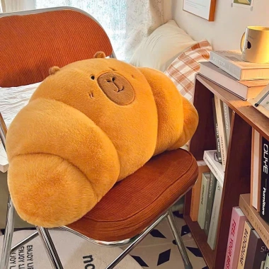 Gấu Bông Gối Ôm Capybara Bánh Sừng Bò – Gấu Nâu Cosplay Bánh Mì G182 Giá 159k 7