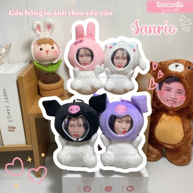Gấu Bông In Ảnh Theo Yêu Cầu My Melody Cinnamoroll Kuromi Sanrio Giá ưu đãi 65.000đ