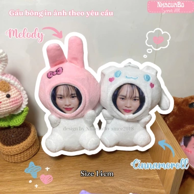 Gấu Bông In Ảnh Theo Yêu Cầu My Melody Cinnamoroll Kuromi Sanrio Giá ưu đãi 65.000đ 4 Gấu Bông In Ảnh Theo Yêu Cầu My Melody Cinnamoroll Kuromi Sanrio Giá ưu đãi 65.000đ 4