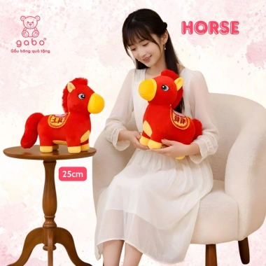 Gấu Bông Ngựa Đỏ May Mắn - Linh Vật Năm Mới, Quà Tặng Bính Ngọ Tết 2.026, Búp Bê 79k 6 Gấu Bông Ngựa Đỏ May Mắn - Linh Vật Năm Mới, Quà Tặng Bính Ngọ Tết 2.026, Búp Bê 79k 6