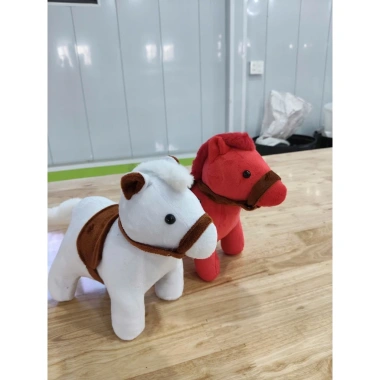 Gấu Bông Ngựa Đỏ Tài Lộc 35cm - Quà Tặng May Mắn Tết Bính Ngọ 2.026, Ngựa Thần Tài Hot Trend, Giá 59,000 VND