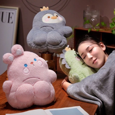 Gấu bông nhập ngoại kèm chăn ủ ấm tay, gối mềm phù hợp văn phòng và du lịch