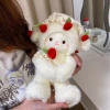 Gấu bông teddy lông xù đội mũ ôm bó hoa hồng - Quà tặng sinh nhật Valentine cho bạn gái, người yêu 80k 8