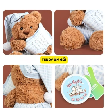 Gấu bông Teddy mềm mại, an toàn cho trẻ em - Giá ưu đãi 172.000₫