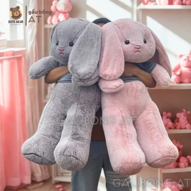 Gấu Bông Thỏ Bunny Tai Dài Lông Tuyết 80-120cm Giá ưu đãi 189k Nhẹ nhàng ấm áp 3