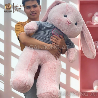 Gấu Bông Thỏ Bunny Tai Dài Lông Tuyết 80-120cm Giá ưu đãi 189k Nhẹ nhàng ấm áp 7