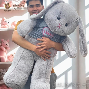 Gấu Bông Thỏ Bunny Tai Dài Lông Tuyết 80-120cm Giá ưu đãi 189k Nhẹ nhàng ấm áp 8