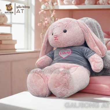 Gấu Bông Thỏ Bunny Tai Dài Lông Tuyết 80-120cm Giá ưu đãi 189k Nhẹ nhàng ấm áp 9
