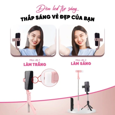 Gậy tự sướng gấp gọn Bluetooth remote điều khiển LED trợ sáng quay 360 độ giá 39.800₫ 3 Gậy tự sướng gấp gọn Bluetooth remote điều khiển LED trợ sáng quay 360 độ giá 39.800₫ 3