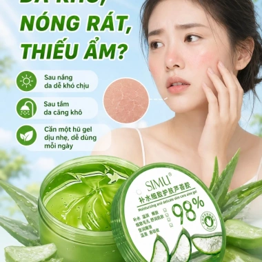 Gel Nha Đam Dưỡng ẩm 98% SIMU MMEI'R 300ml - Dưỡng da mặt, cấp ẩm, sáng da, mềm da, giảm giá 50.000₫ 2