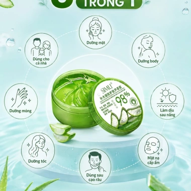 Gel Nha Đam Dưỡng ẩm 98% SIMU MMEI'R 300ml - Dưỡng da mặt, cấp ẩm, sáng da, mềm da, giảm giá 50.000₫ 4