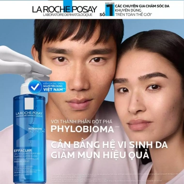 Gel rửa mặt giảm mụn La Roche-Posay Effaclar 400ml - Sạch sâu da dầu, 560.000 VND