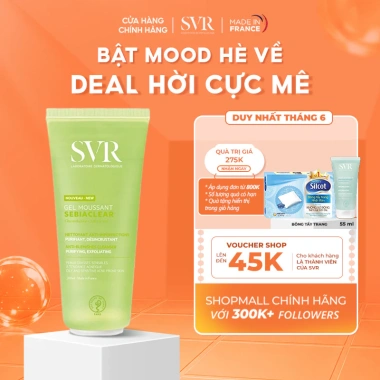 Gel rửa mặt SVR Sebiaclear 200ml không chứa xà phòng - Kiểm soát da dầu mụn, giảm bã, giá ưu đãi 359.000 VND