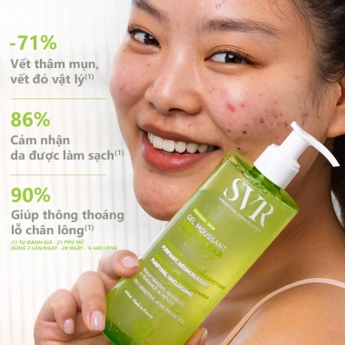 Gel rửa mặt SVR Sebiaclear 200ml không chứa xà phòng - Kiểm soát da dầu mụn, giảm bã, giá ưu đãi 359.000 VND