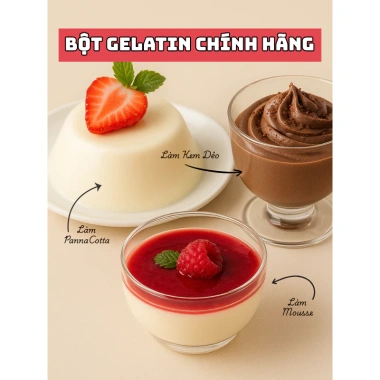 Gelatin Bột Ewald Đức 1kg/100g Dạng Mịn Không Mùi Nguyên Liệu Bánh Ưu Đãi 18.130₫