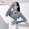 GEPO Áo Khoác Thể Thao Nữ Dài Tay Co Giãn, Khóa Kéo, Thấm Hút Mồ Hôi GP209 7