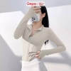 GEPO Áo Khoác Thể Thao Nữ Dài Tay Co Giãn, Khóa Kéo, Thấm Hút Mồ Hôi GP209 9