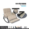 Ghế Bập Bênh Thư Giãn Mẹ Bỉm Sữa - Da PU Êm Ái, Đệm Dày, Kệ Massage Chân, Khung Thép Dày 10