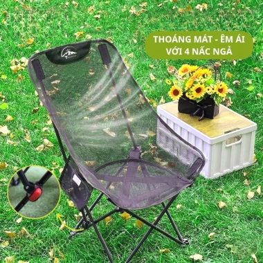 Ghế Camping Gấp Gọn Ngả Lưng Tmountain - Chịu Lực Cao Cấp, Đa Năng Dã Ngoại 2