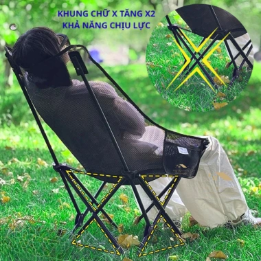 Ghế Camping Gấp Gọn Ngả Lưng Tmountain - Chịu Lực Cao Cấp, Đa Năng Dã Ngoại 4