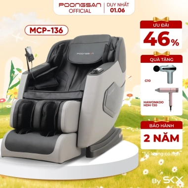Ghế Massage POONGSAN MCP-136 Giọng Nói 20 Chương Trình + 6 Kỹ Thuật - 19,49 Triệu