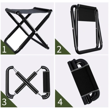 Ghế Mini Gấp Gọn Du Lịch Dã Ngoại Cắm Trại Câu Cá Tiện Ích Giá 91.250 VND 3