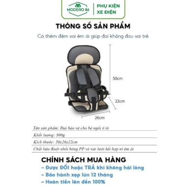 Ghế Ngồi Ô Tô Điện Cao Cấp cho Bé Sơ Sinh - An Toàn, Đa Năng, Giá Ưu Đãi 179.000 VND