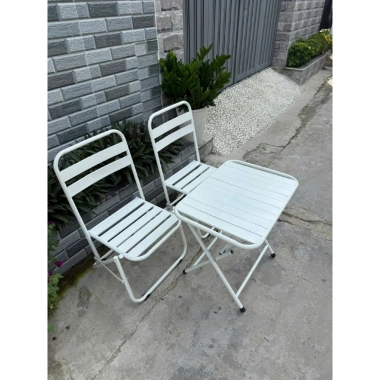 Ghế sắt thanh lá trà chanh gấp gọn - phù hợp quán cà phê, dã ngoại, sân vườn 135k 4